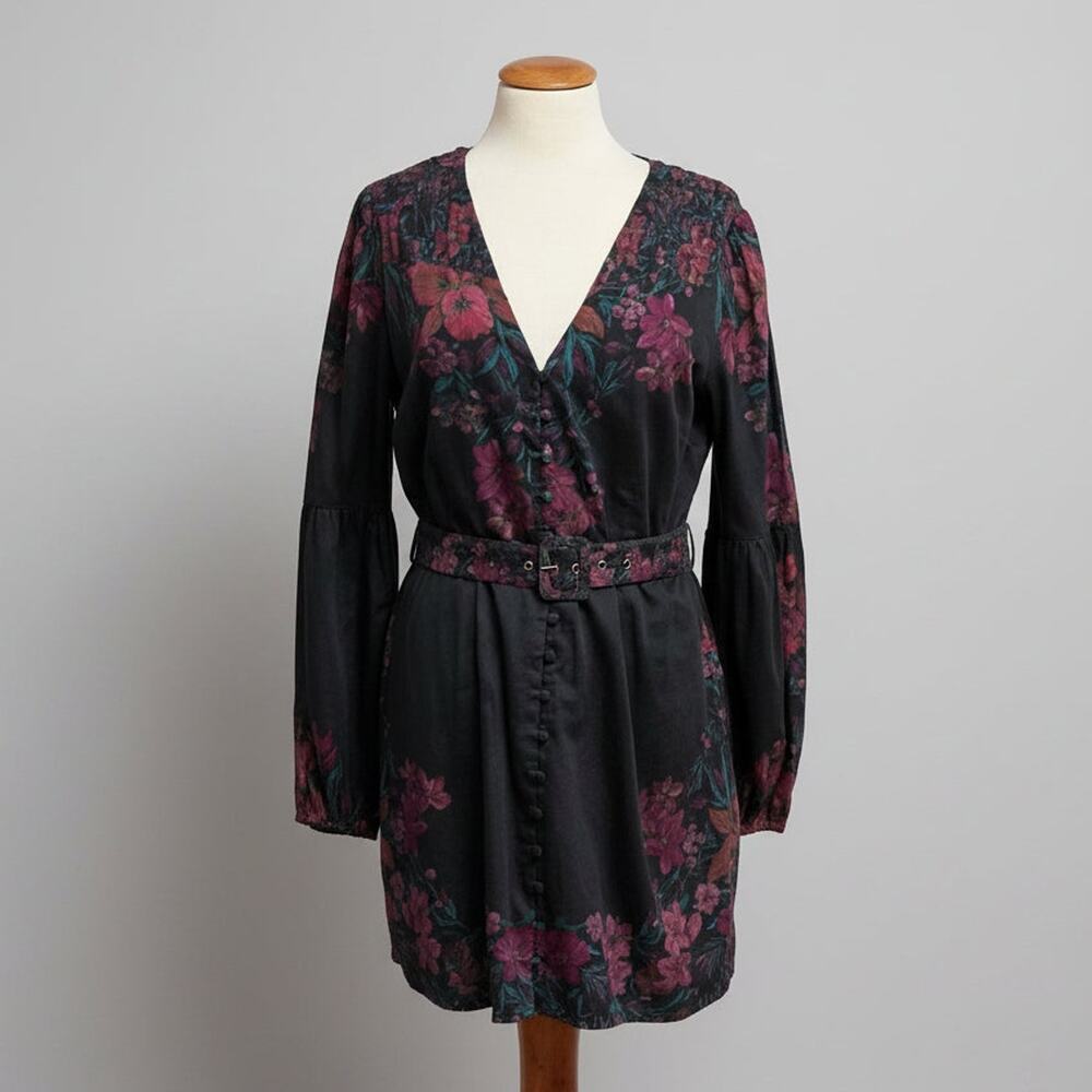 Allison New York black floral dress, size 8, NEW WITH TAGS!